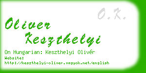 oliver keszthelyi business card