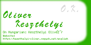 oliver keszthelyi business card